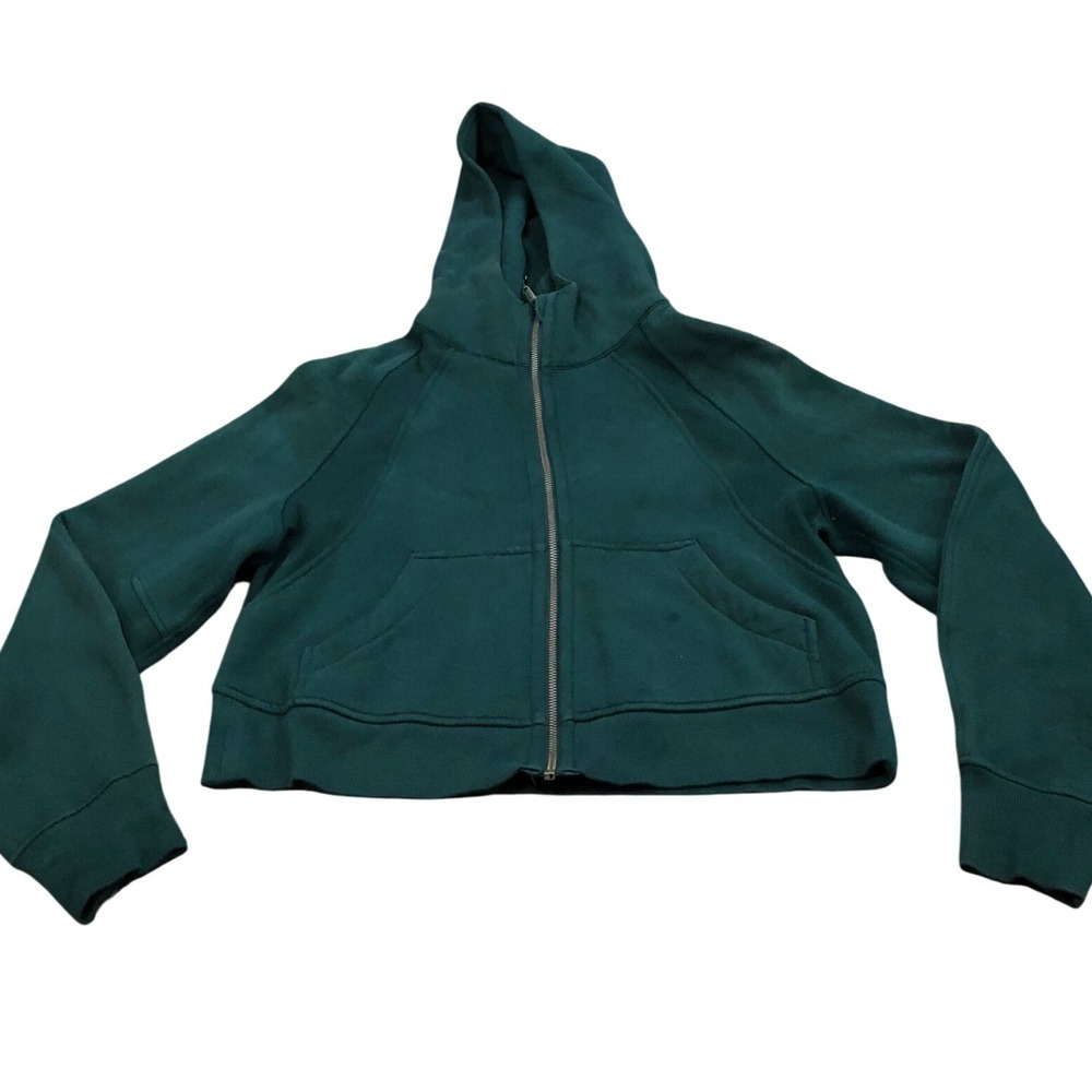 Lululemon Scuba Oversized Full Zip Hoodie Womens XS/S Green Jasper LW3EOZS